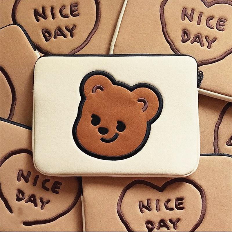 IELGY men s korean style bear tablet bag 11 бежевый