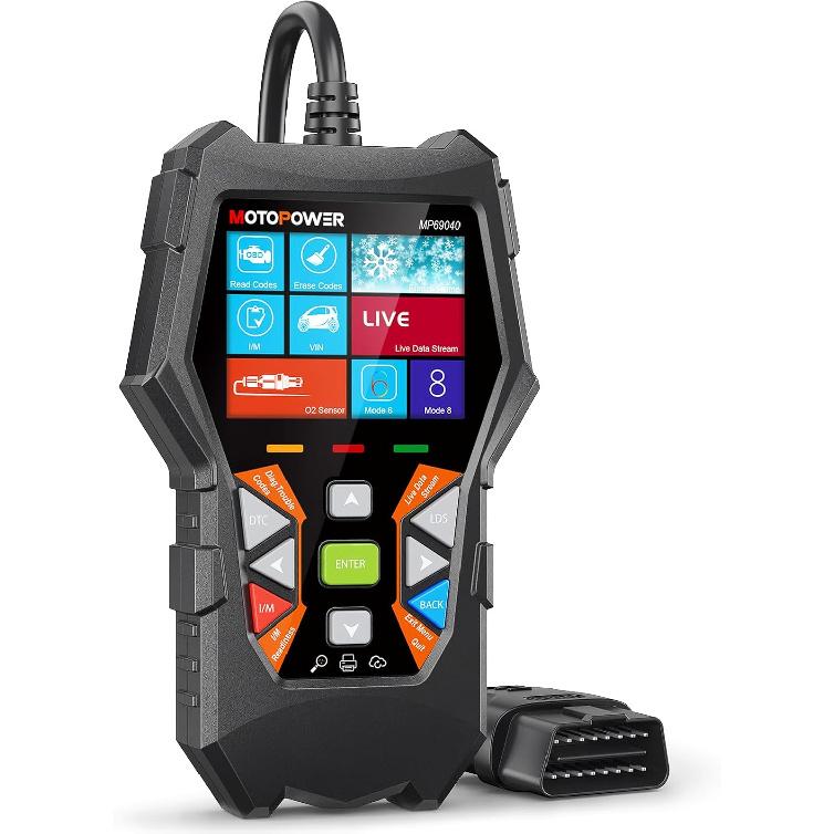 

MOTOPOWER MP69040 Автомобильный OBD2 сканер Чтение кодов неисправностей Check Engine Диагностический инструмент, Черный чёрный
