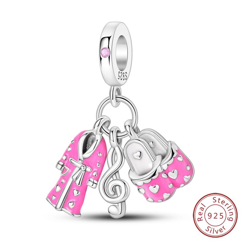 100% 925 Silver Charms Pendant Airplane Beach Sailing Hat Sun Energetic Attractiveness Design For Fine Jewelry Making
