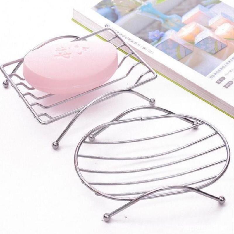 Stainless steel soap holder round