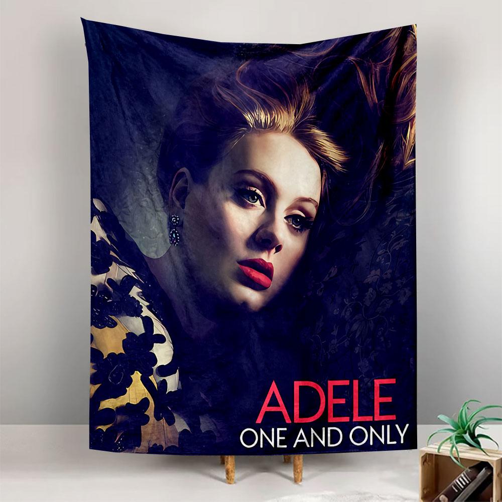 Adele One and Only Tapestry Wall Hanging, Singer Magazine Art, Soul Music Wall Decor for Bedroom Living Room