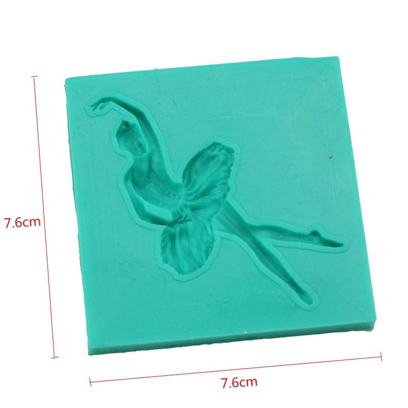 New Ballet Girl Dance Shape Silicone Cake Decorating Molds Lace Chocolate Cake Mould for Party Wedding