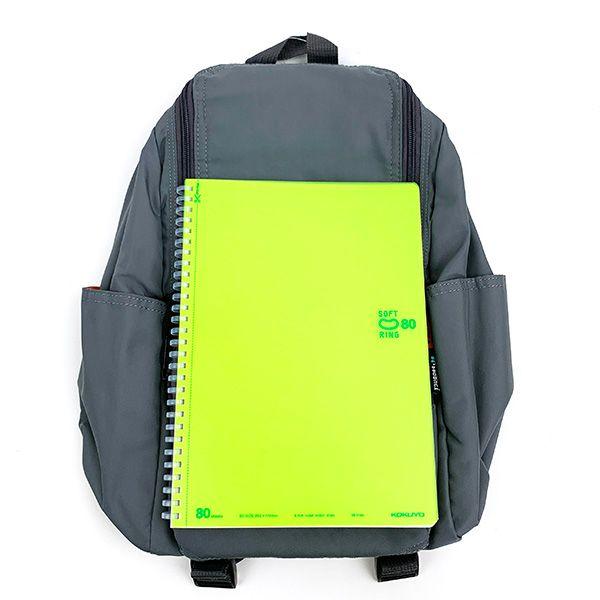 Snoopy Square Zip Backpack RE-PET Gray Backpack Commuting Bag