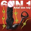 6-in-1 Male High-Speed Butt Plug Prostate Massager with App/Remote Control for Retractable Dildo Delayed Ejaculation Lock Ring