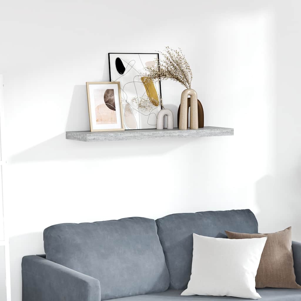 Vidaxl Półka Ścienna, Szarość Betonu, 90 X 23,5 X 3,8 Cm, Mdf