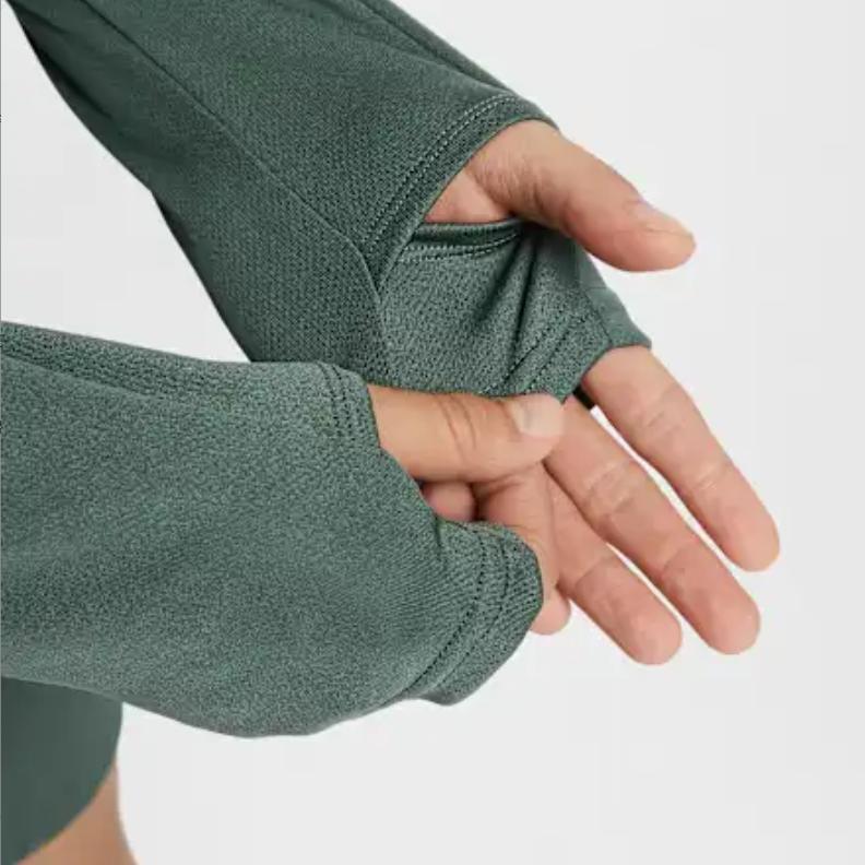 Nike Dri-Fit Pacer Quick-Dry Running Stand Collar Knitted Long Sleeve Outdoor T-Shirt Men Tops Green FQ2495-338