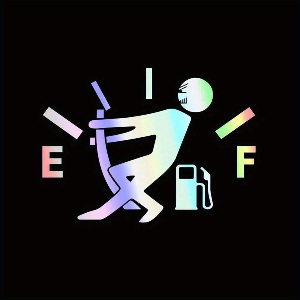 Autoaufkleber Ziehen Kraftstofftank Zeiger Reflektierendes Vinyl Lustiger Aufkleber Hoher Gas Aufkleber Kraftstoffanzeige Leer Aufkleber Aufkleber Auto Exterieur