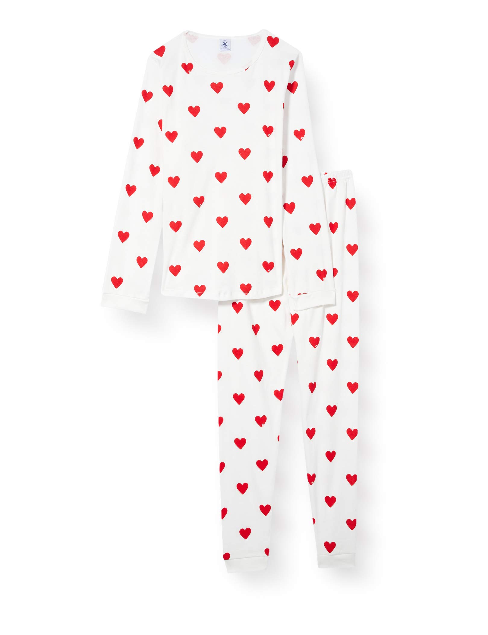 

Пижама с длинным рукавом с принтом A00J701 LARGE Red Heart PB63 PB600 [Petit Bateau] Женская