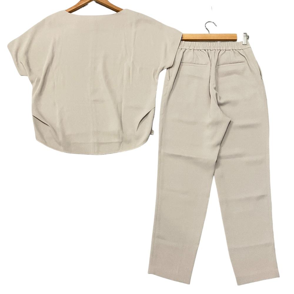 [Used] Good Condition PLST Twill Tapered Pants Set S Beige Women s Luxs Brand Used Clothing Luxe