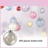 Stylish Clear Plastic Bauble Ornament For Chic Christmas Tree And Home Decor