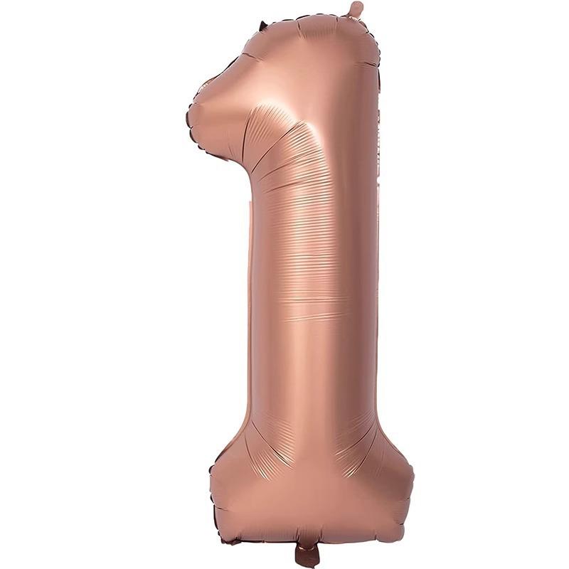 40 Inch Beige Cream Caramel Chocolate Color Retro Number Balloon 123456789 for Baby Shower Birthday Party Wedding Decoration