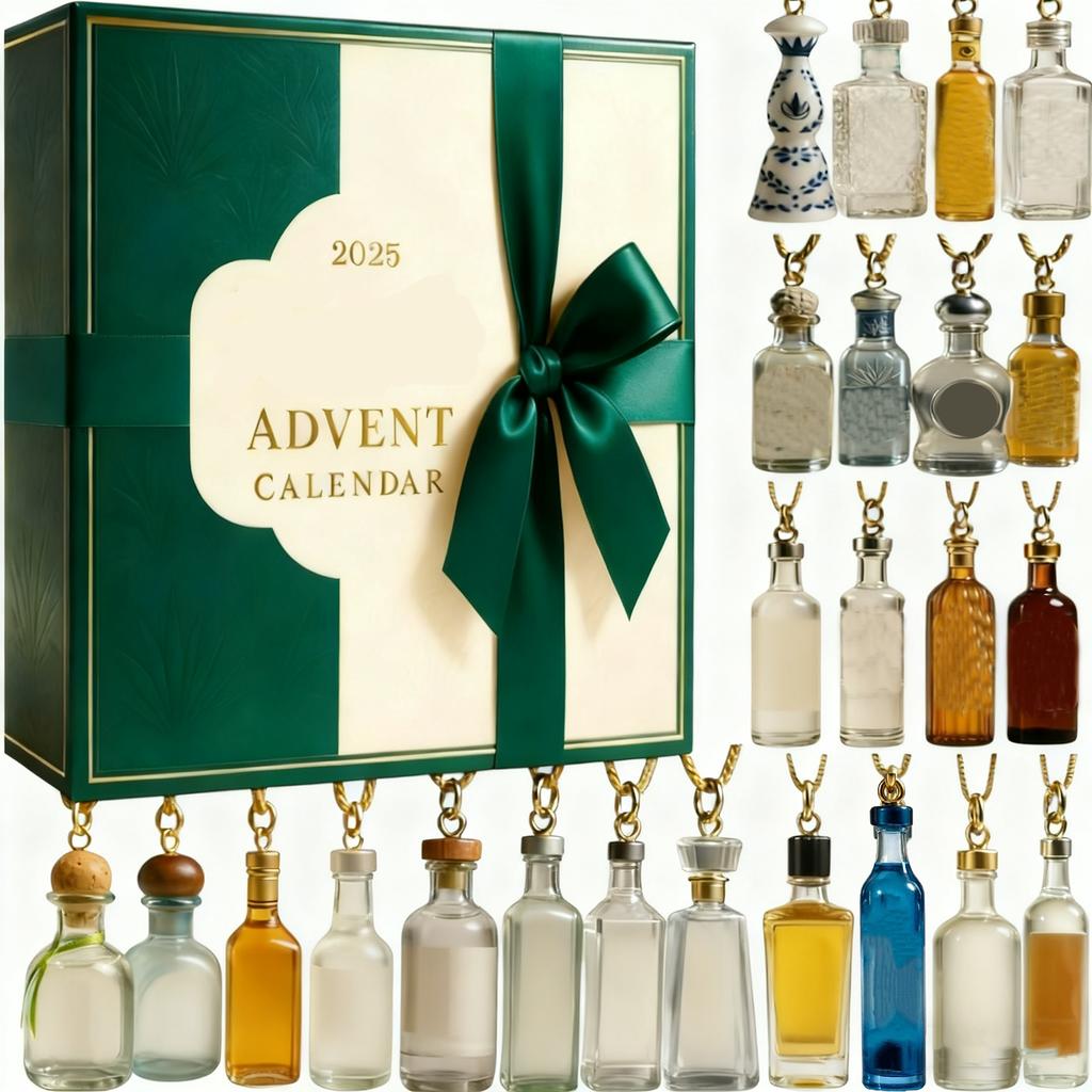 3D Stereo+airplane Box +24PC+ Tequila Bottle Countdown Box Christmas Advent Calendar