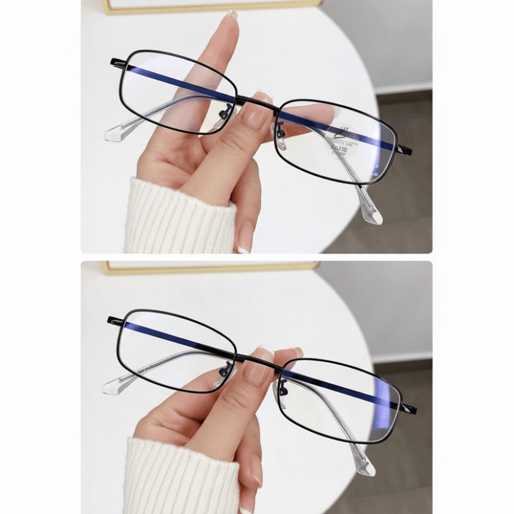Retro TR Metal Reading Glasses Black Silver Gold Rectangle Computer Eyeglasses Frame Glasses Men Women