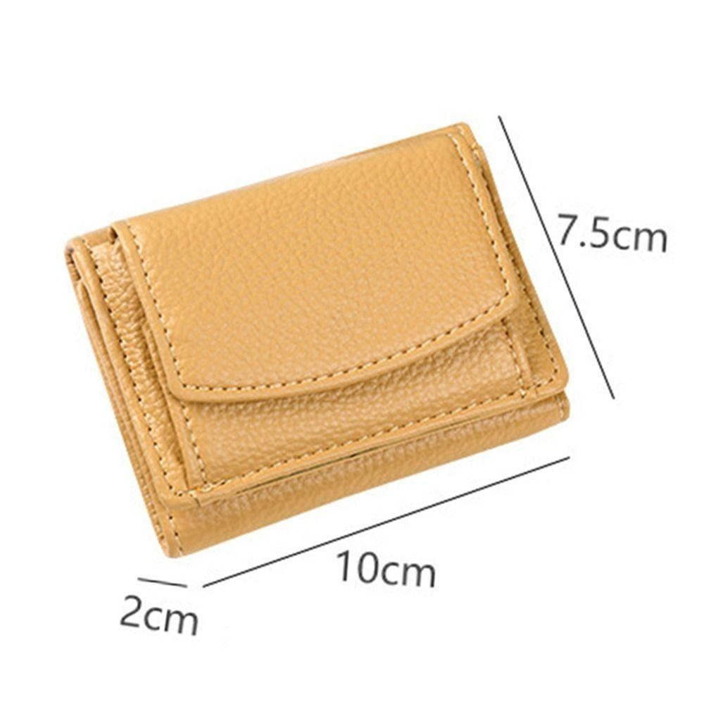 New PU Leather Leather Wallet Coin Purse Short Wallet Folding Mini Wallet with Cash Slot Simple Small Purse for Women