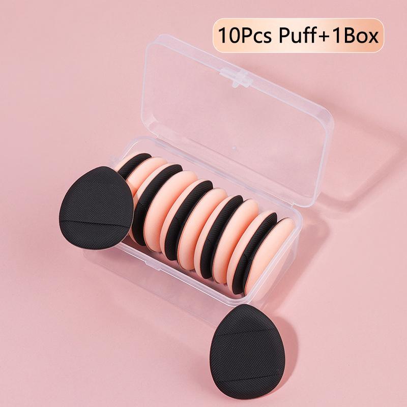 10Pcs/Box Mini Finger Puff Foundation Small Air Cushion Sponge Pad Face Concealer Foundation Cosmetic Applicator Makeup Tools