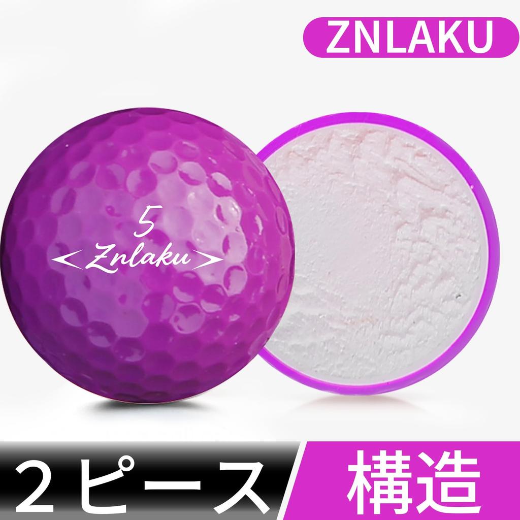 ZNLAKU Golfball, farbiger Golfball, 2-teilige Konstruktion, kompatibel fliegend