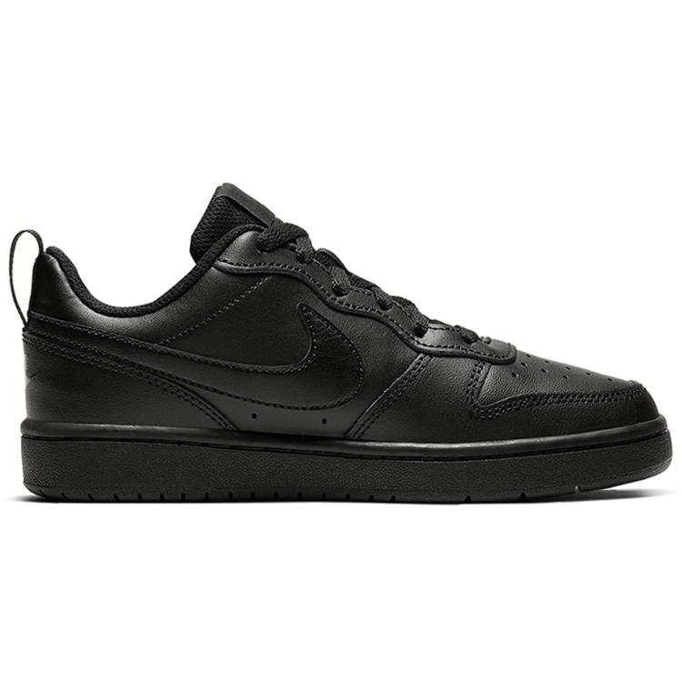 (GS) Nike Court Borough Low 2 'Triple Black' Kids' BQ5448-001