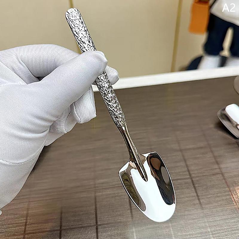 

Круглая ложка из нержавеющей стали, сетка, красная, золотистая, для ужина, с длинной ручкой, десертные ложки для перемешивания, кухонные аксессуары, гаджеты