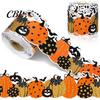 Indoor Home Decorations Halloween Stickers with Pumpkin And Bat Prints, Durable Coated Seasonal Atmosphere Enhancers Paper Decals, Stylish Frame
