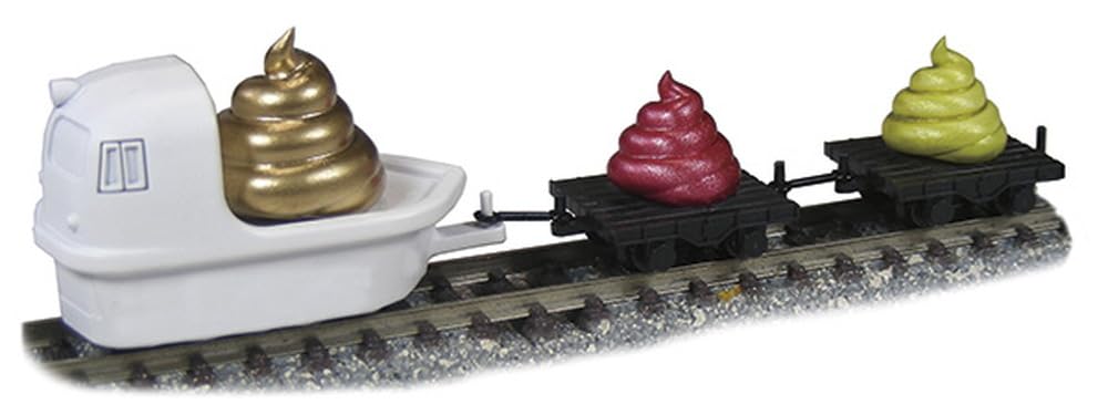 Tsugawayoukou N Gauge Joke Train Series Toilet Locomotive Model Railway Locomotive (Golden Plow, Motorized) JT-05