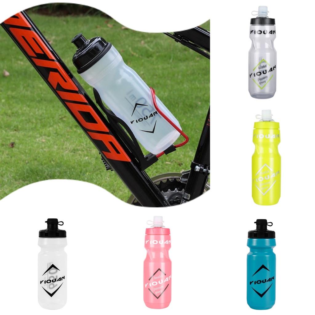 Large Capacity Squeeze Water Bottle For Outdoor Cycling 710ml Yellow