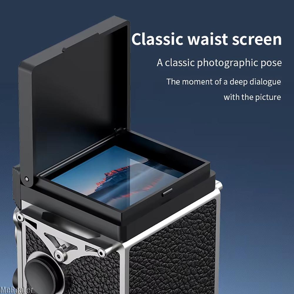 Retro Camera Dual Lens Design Infrared Night Vision Function Manual Joystick Operation HD Mini Camera Portable Nostalgic Camera