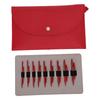 9 Pairs Interchangeable Circular Needle Set Red Aluminum Knitting Needles and 4 Cables for Hats Scarves Sweaters