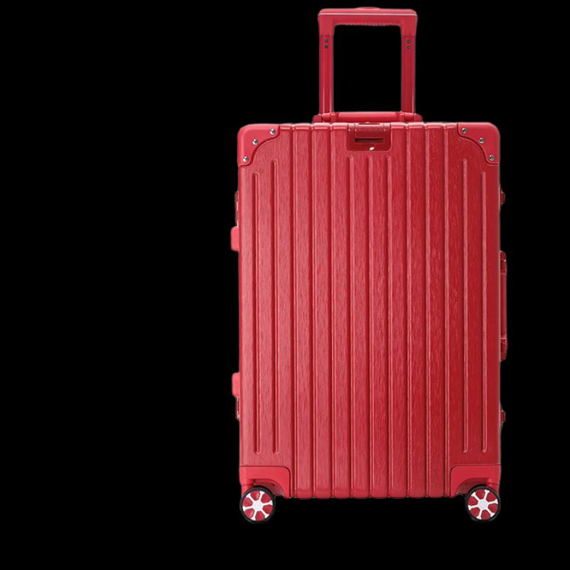 Bostanten Red ABS Aluminum Frame Travel Luggage