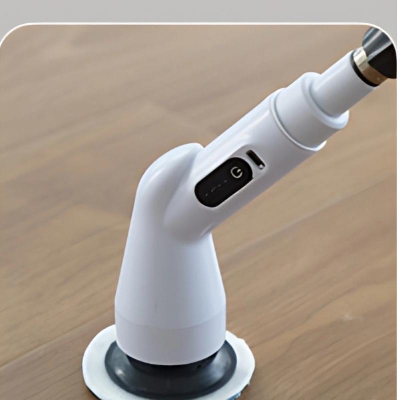 2025 New Eight in One Multifunctional Cleaning Brush Handheld Charging Long Handle Automatic Rotating Telescopic Cleaning Brush белый