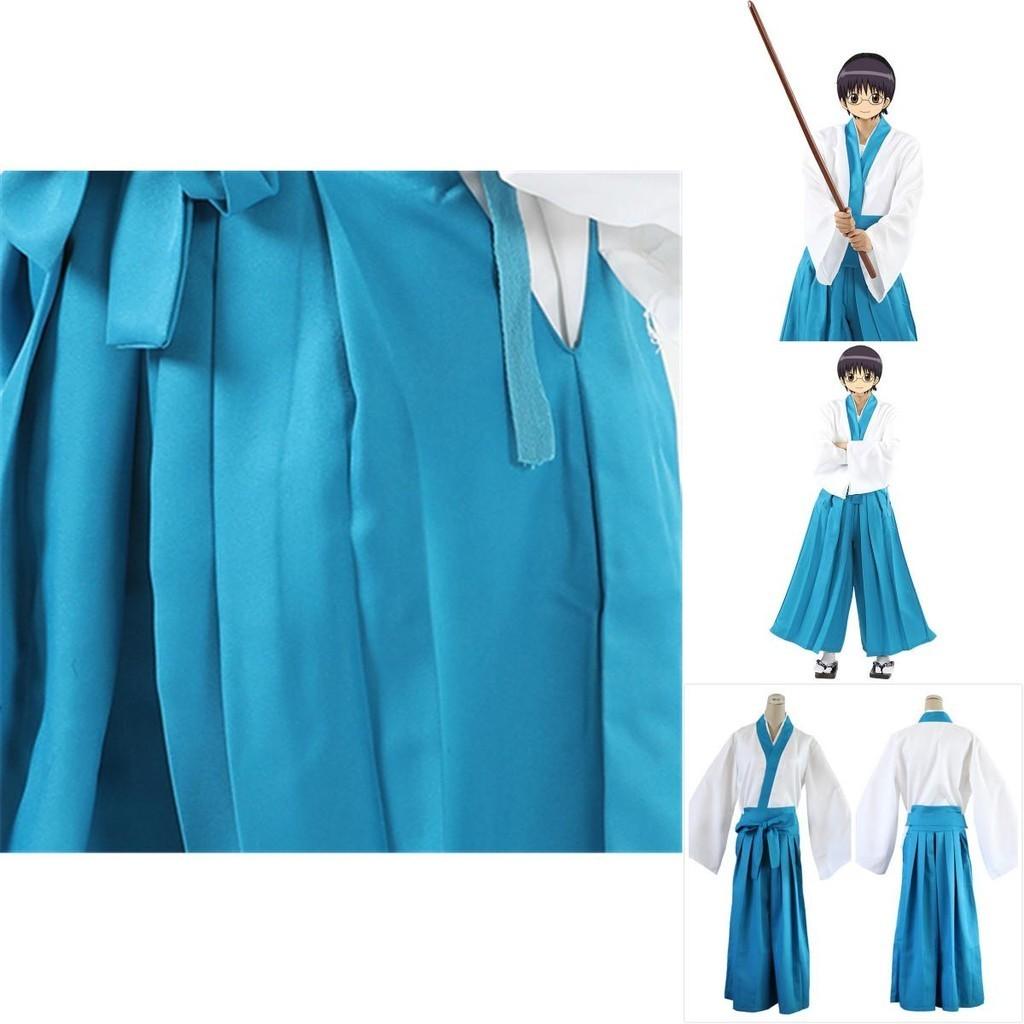 Breathable And Durable Shinpachi Shimura Cosplay Costume Kimono For Gintama Fans