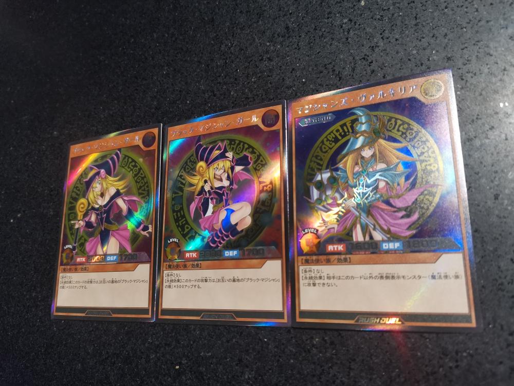 3pcs/set Yu-gi-oh! Black Magician Girl Self Control Collect Signature Trading Flash Card Anime Cartoon Gift Toy