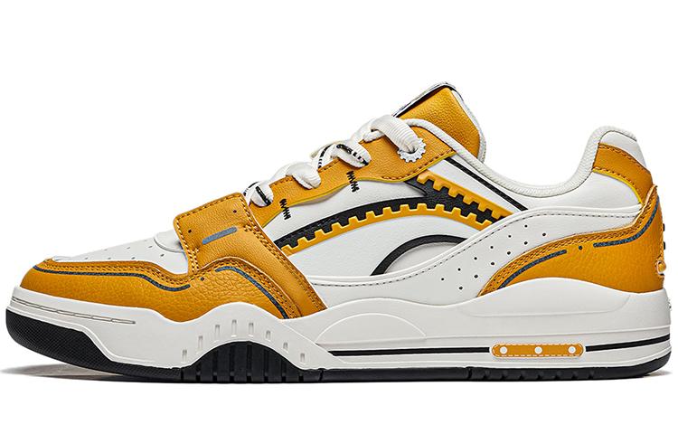Li Ning Moon White Dream Устойчивые к истиранию, Дышащие, Легкие Низкие Кеды для скейтбординга Унисекс Оранжевый Белый AGCS427-12 38