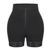 Formende Shorts mit hohem Bund, Reißverschluss vorne und Spitzenbesatz