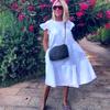 Summers  Women'S Retro Loose 3xl Casual Round Neck Short Sleeve One-Piece Dresses