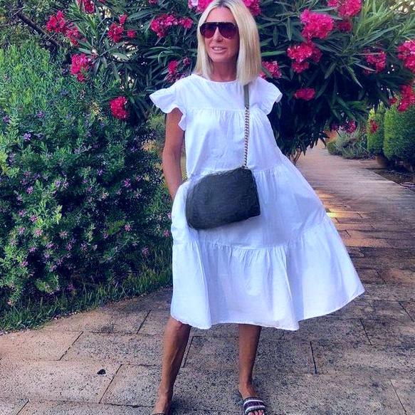 Summers  Women'S Retro Loose 3xl Casual Round Neck Short Sleeve One-Piece Dresses