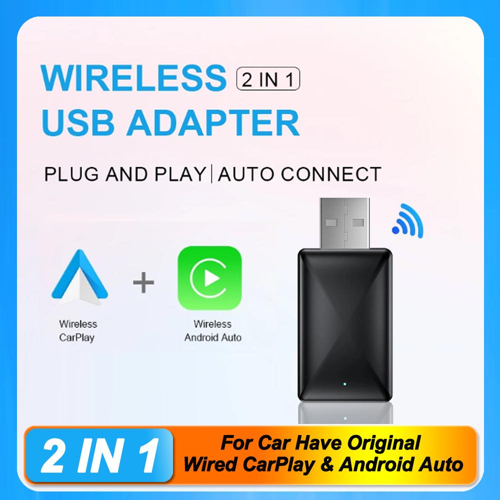 

Mini 2in1 Wireless CarPlay Dongle Wireless Android Auto Adapter AI Smart Box For Car With Wired CarPlay Car Intelligent Systems