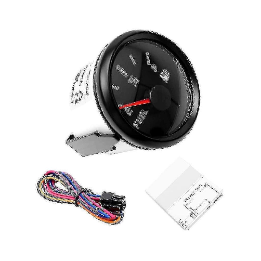 Fuel Level Gauge 0-90 Ohm for Car and Boat, Digital Tank Gauge with LED Display