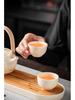 Ceramic Cream Style Teapot and Kung Fu Tea Set with Handle - Perfect for Hotels, B&Bs, Business Gifts, Custom Logo Available
