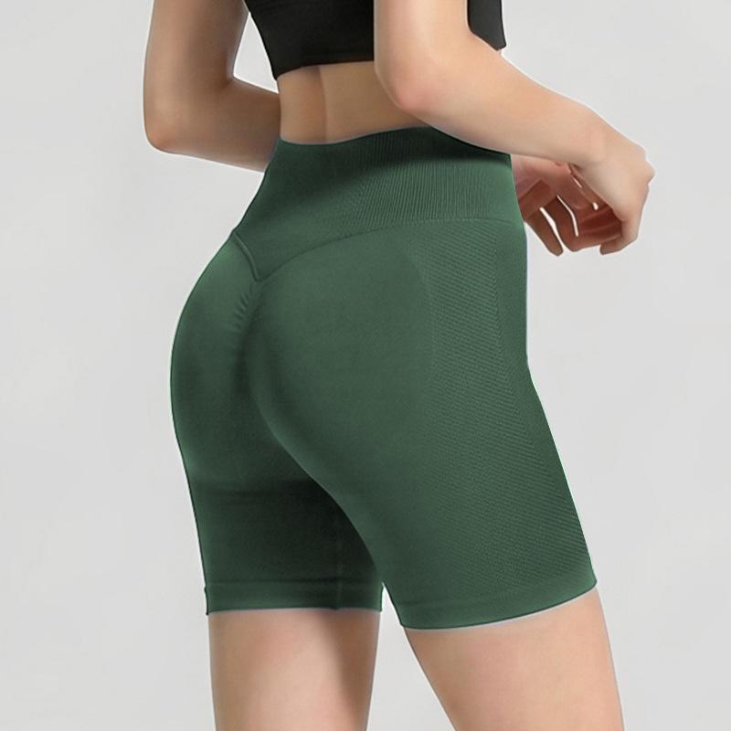 Cross Waist Yoga Shorts Peach Hip Fitness Shorts Hip Lift Women's High Waist Sports Shorts Women's Quick Drying Anti-light