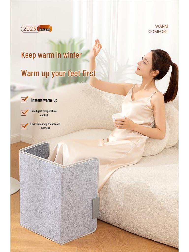 Gemütliche Büro-Schreibtisch-Heizmatte mit Zeitschaltuhr für Füße, Beine & Knie
