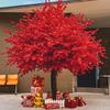 Chinese Style Red Artificial Peach Blossom Tree