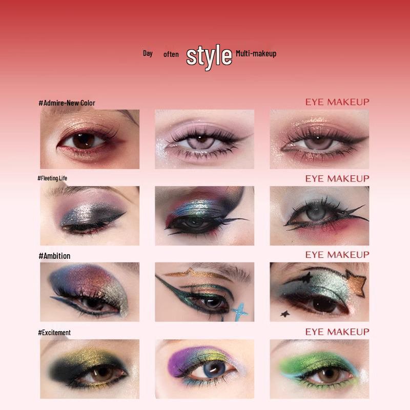 Qianyan 16-Color Earth Tone Eyeshadow Palette: Matte & Shimmer for Daily and Light Makeup. Perfect for Beginners.