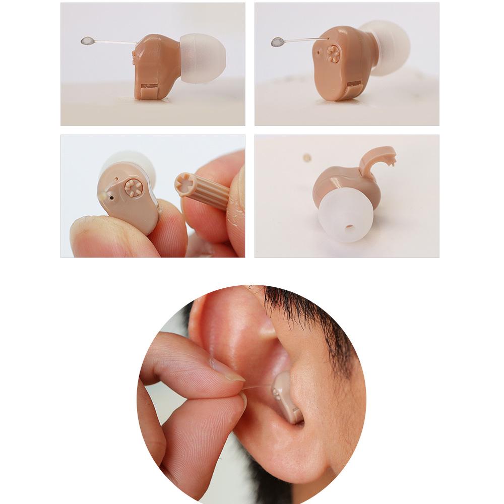NEW Best Sound In-ear Amplifier Super MINI Hearing Aid Aids Device Adjustable Tone Personal Ear Care Tools High Quality Gift