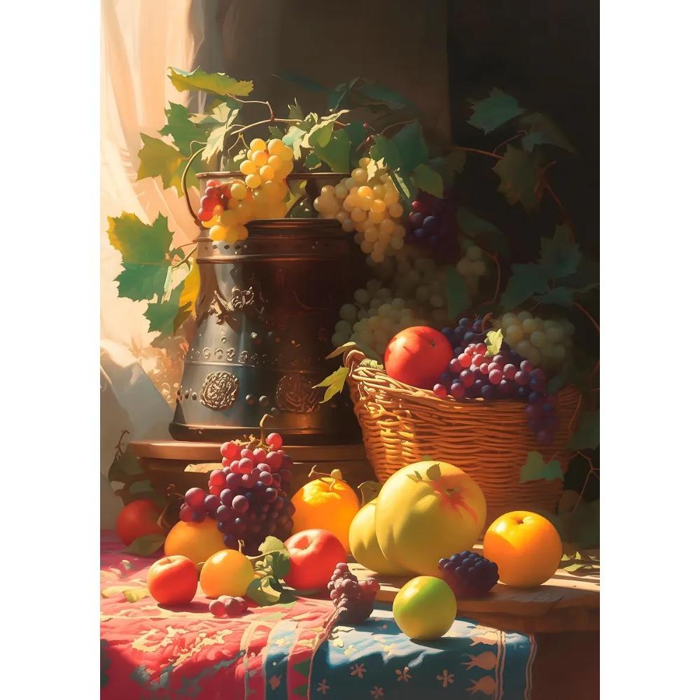 Vintage Küche Früchte Stillleben Poster Landküche Gesunde Lebensmittel Drucke Leinwandmalerei Wandbilder Heimküchendekor