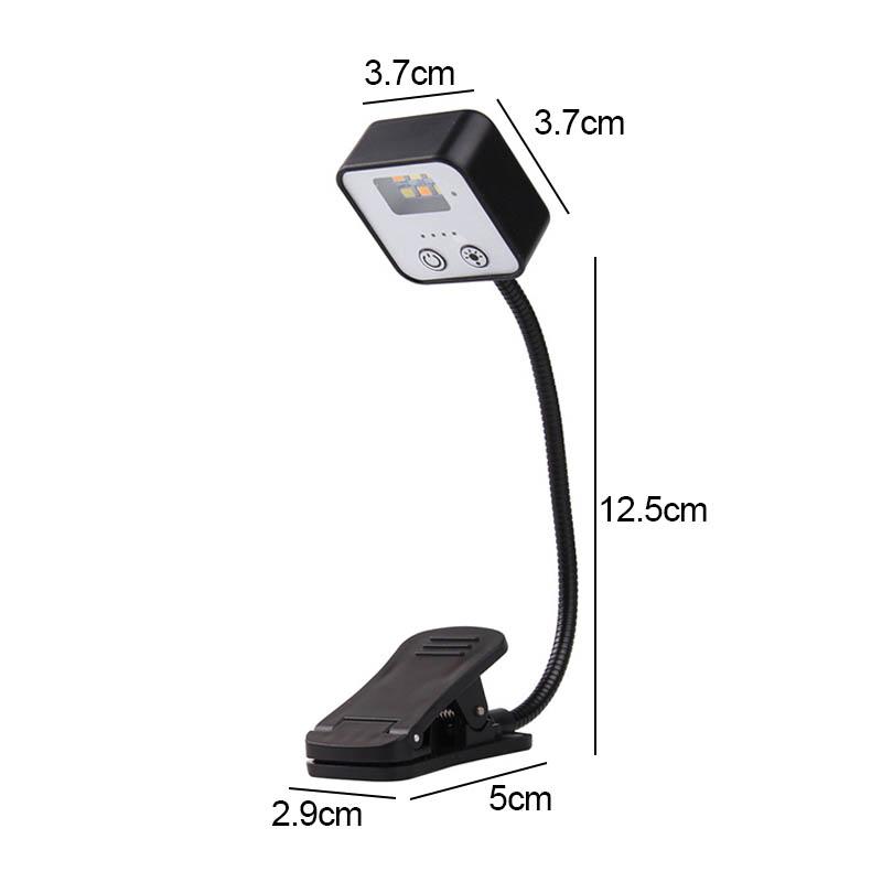 LED Desk Lamp USB Rechargeable Light Flexible Portable Book Clip Light Bedroom Table Reading Eye Protection Study Table Lamps