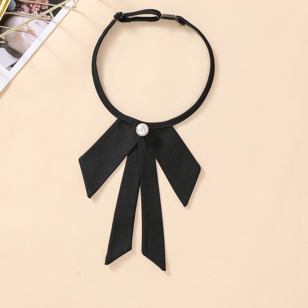 Large Bead Decoration Bow, Detachable Shirt Collar, Personalized and Versatile Fake Collar