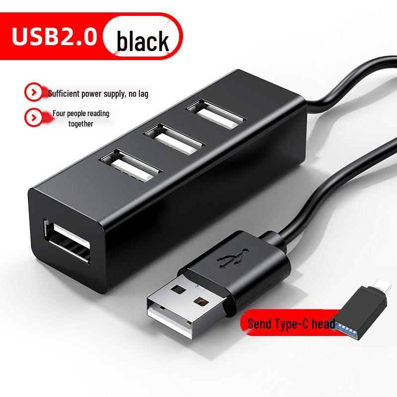 USB 3.0 Hub Splitter: External Laptop Dock for Mouse, Flash Drive Expansion (1-to-4)