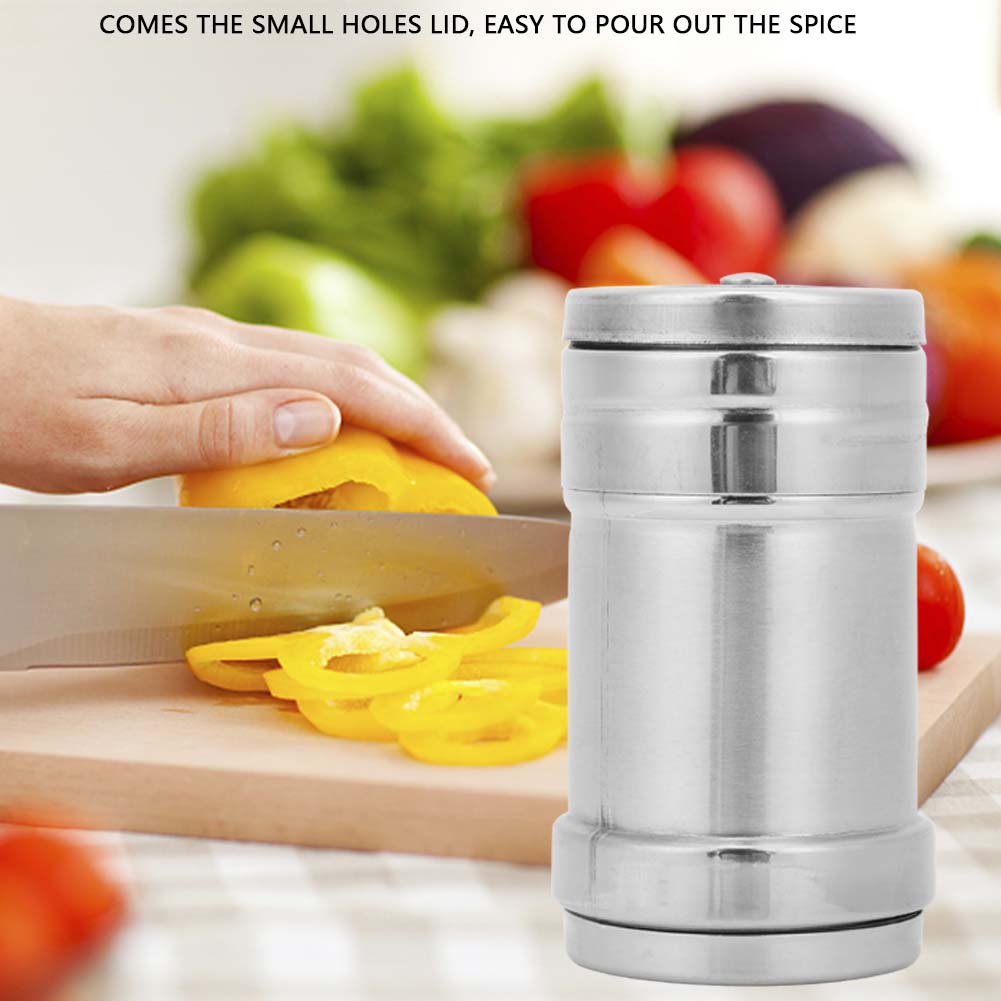 Stainless Steel Spice Condiment Bottle Kitchen Gadget Seasoning Organizer Jar Canister