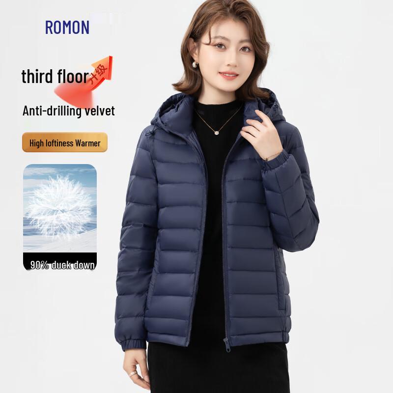 

Romon Women s Lightweight 90% Duck Down Hooded Jacket S