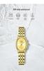 La Baoli Women's Exquisite Oval Dial Gold Watch with Steel Band - Trending Internet Celebrity Style